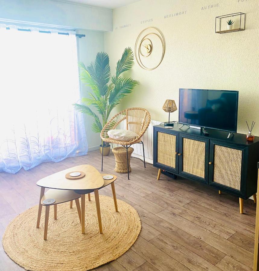 Studio Entre Mer Et Dunes Avec Balcon Vue Laterale Mer 50M Plage Pour 3 Pers Wifi Menage Compris Fort-Mahon-Plage Exterior foto